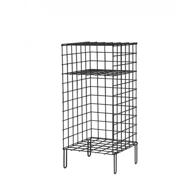 Pink New Coral Wire Shelf Two Compartments Storage Shelf by Houtique For Sale - Image 8 of 9