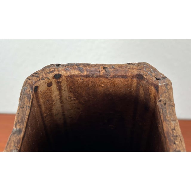 Brown Mid-Century Modern German Brutalist Studio Pottery Vase, 1960s For Sale - Image 8 of 13