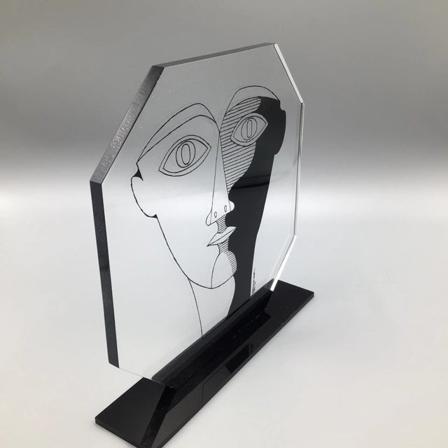 Edelman Design Studios “Suspended Face” Art by Merle J. Edelman 1960's For Sale - Image 4 of 12