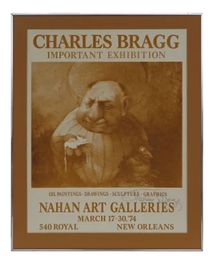 1974 New Orleans "Important Exhibition" Poster Signed Charles Bragg