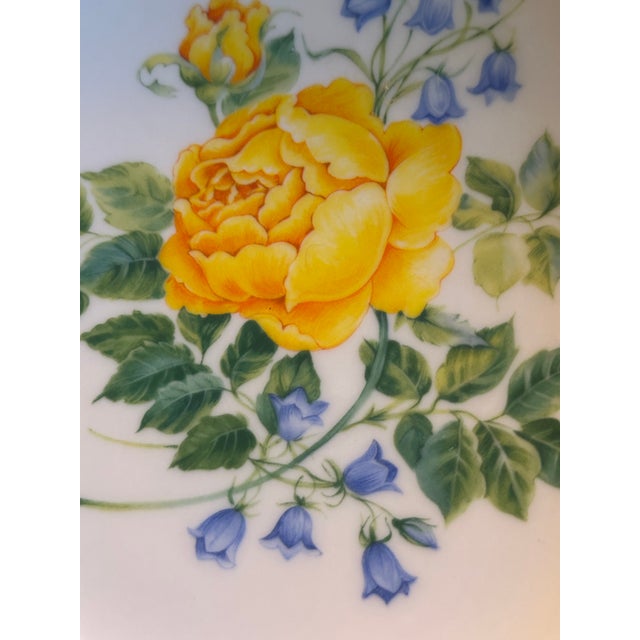 1990s Lenox "Victorian Rose" Pattern Reticulated Central Floral Design 9.5" Diameter Centerpiece/Serving Bowl For Sale - Image 14 of 14