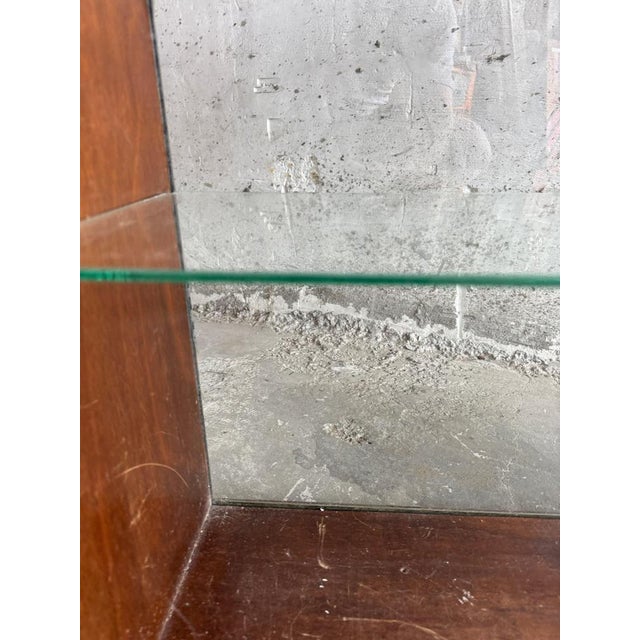 Brown Vintage Wooden Display Cabinet with Glass Doors, Early 20th Century For Sale - Image 8 of 10