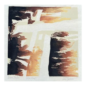 Luke Gwilliam Autumn Bonfires Modern Woodcut