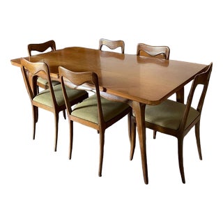 Table with Chairs, 1940s, Set of 7 For Sale