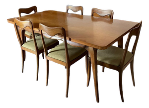 Table with Chairs, 1940s, Set of 7