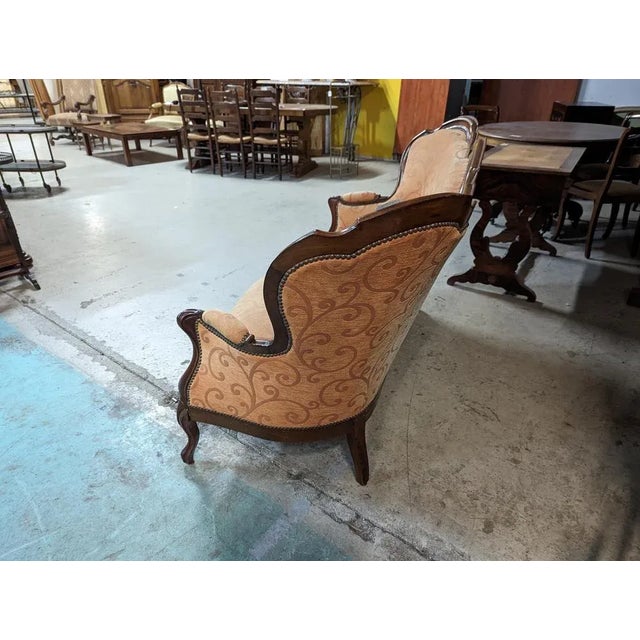 Napoleon III Style Sofa in Mahogany For Sale - Image 3 of 5