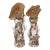 Antique Grotto Sea Shell Candlesticks With Antique Bahamas Conch Shells For Sale