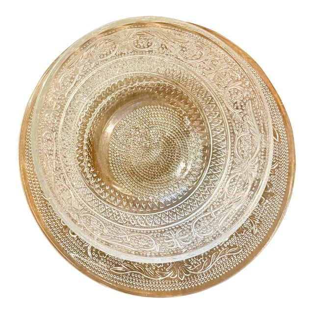Kig Fleur De Lis Classica Party Dip Set and Serving Bowl With Plate For Sale