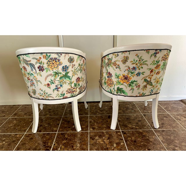 These chairs are so special and need to be in the right home. They've been in a bedroom with against floral wallpaper,...