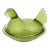 Large Vintage Mid-Century Green Glass Lidded Bowl Hen on Nest Serving Dish For Sale