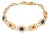 Sapphire & Ruby 14k Yellow Gold Bar Link Bracelet For Sale