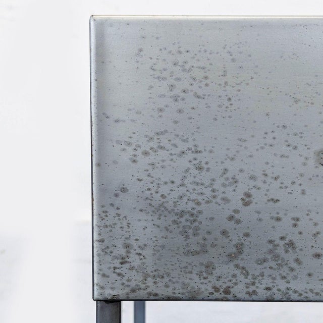 Cb2 Proof One Drawer Metal Nightstand With Shelf For Sale - Image 11 of 11