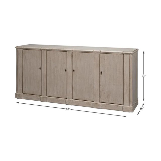 Gray Stone Painted Provincial Sideboard For Sale - Image 8 of 10