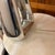 1990s Chrome Crackle Finish Ceramic Tabletop Lamp With Custom Linen Shade For Sale - Image 5 of 8