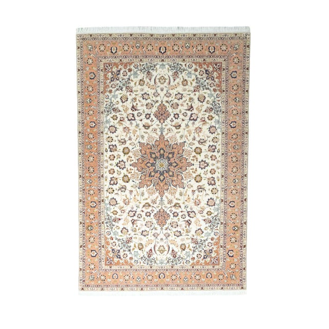 Hand-Knotted Oriental Rug in Silk For Sale - Image 14 of 14