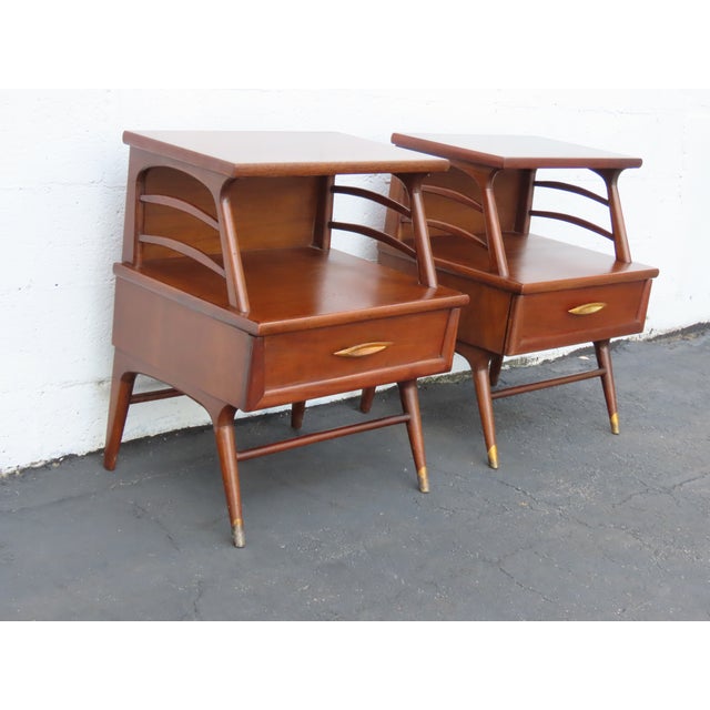 Kent Coffey Mid Century Modern Nightstands End Side Tables a Pair 6904 For Sale - Image 18 of 18
