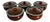 1940s Red Wing Provincial Oomph Covered Casseroles, Set of Five For Sale