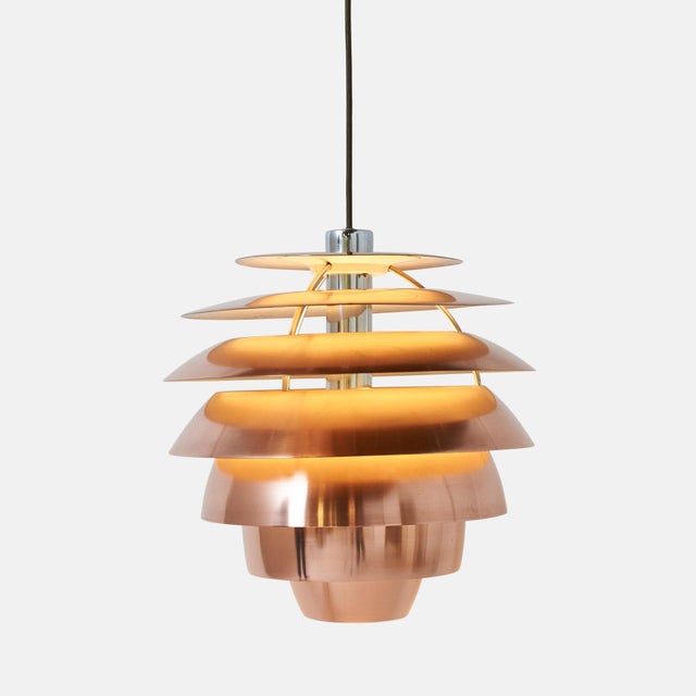 Mid-Century Modern 1950s Model 1231 Copper Pendant by Stilnovo For Sale - Image 3 of 6