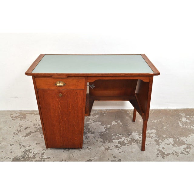 Mid-Century Modern Magic Oak Desk, 1950s For Sale - Image 4 of 18
