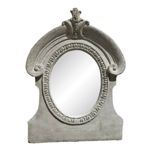 French Window Mirror in Cement, Suitable for Indoor / Outdoor Use For Sale