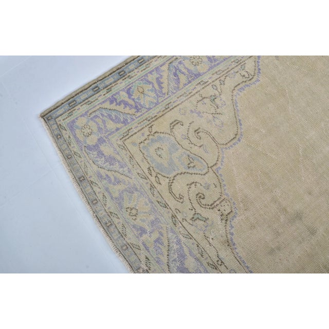 Tan 1960s Turkish Neutral Oversize Handmade Carpet For Sale - Image 8 of 11