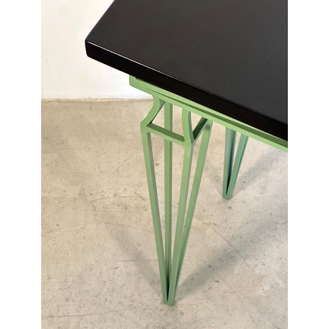 Vintage Lacquered Iron Console, 1980s For Sale - Image 11 of 13