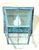 Vintage-Style Hand-Painted Verdigris Metal Hanging Pendant Lantern - 19”x10x10 For Sale - Image 9 of 11