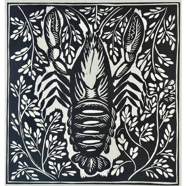 Original woodcut from the famous book Le Bestiaire, ou Cortège d'Orphée, a collaboration between poet Guillaume...