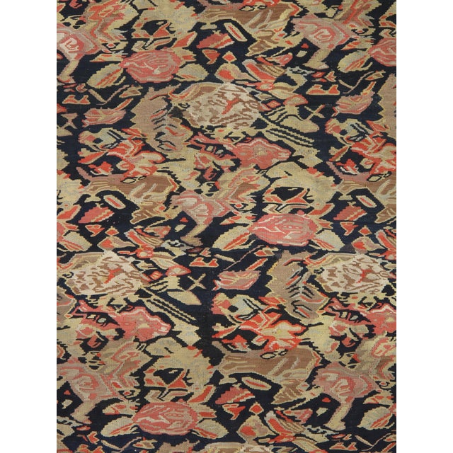 Early 20th Century Persian Senneh Rug c.1900, Fine Wool Pile on Silk Foundation Multi-Color Allover For Sale - Image 5 of 18