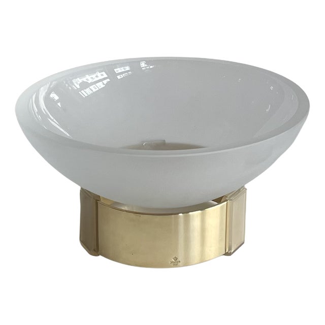 Skultuna Bowl in Glass and Brass by Michael Kurpatov, 1960s For Sale