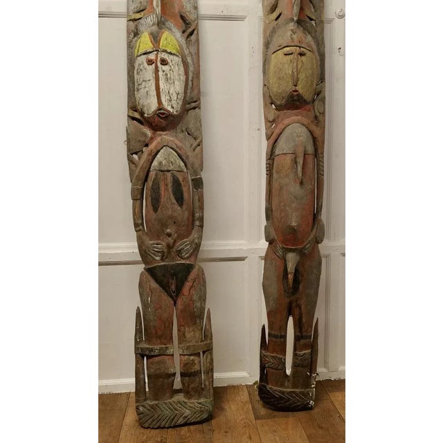 Very Tall African Marriage Figure Panels, 1800s, Set of 2 For Sale - Image 3 of 11