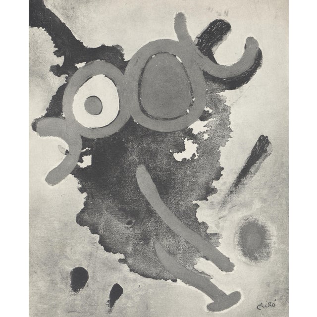 Monochrome lithograph after Joan Miró, from the album "L'Oiseau Solaire, L'Oiseau Lunaire, Etincelles" (The Sun Bird, The...