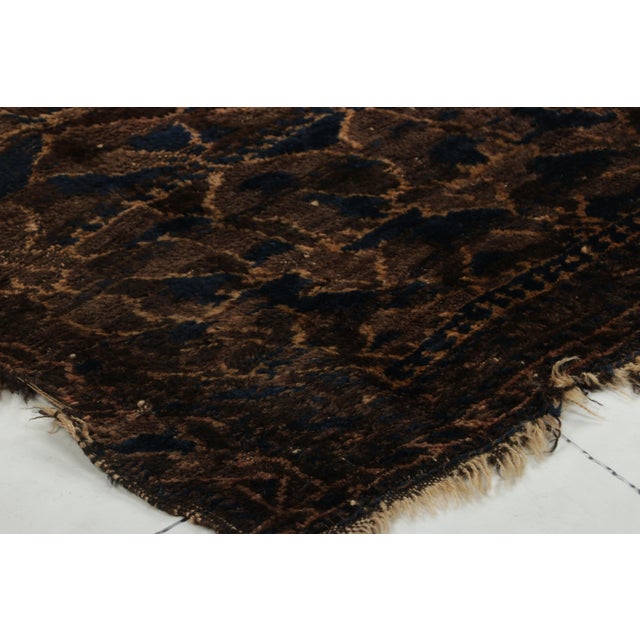 Tribal Antique Persian Baluch Rug in Indigo With Geometric Tribal Pattern | Rug & Kilim For Sale - Image 3 of 8