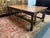 Brown Oak Farmhouse Table For Sale - Image 8 of 8
