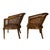 Pair Vintage Faux Bamboo Cane Barrel Chairs Hollywood Regency For Sale - Image 14 of 18