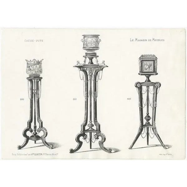 Quetin, Various Planters, 1860, Paper, Set of 4 For Sale - Image 3 of 6