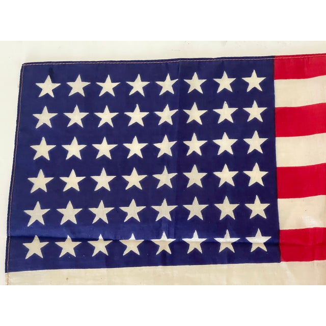 1930s Antique American 48 Stars Small Flag For Sale - Image 5 of 5