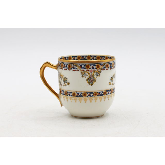 Late 19th Century Set of 4 Demitasse Cups & Saucers From Limoges, France For Sale In Raleigh - Image 6 of 10