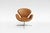 Brown Vintage Swivel Swan Chair in Cognac Leather by Arne Jacobsen for Fritz Hansen, 1950s For Sale - Image 8 of 8