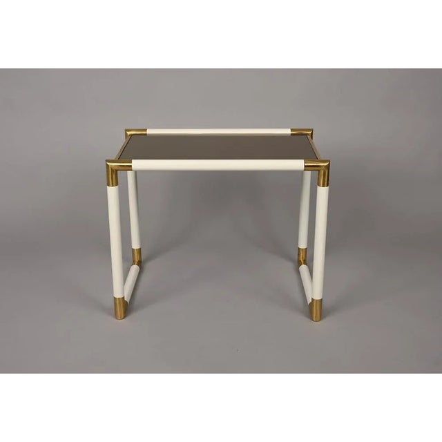 1970s Italian Brass and Mirrored Glass Coffee Table by Tommaso Barbi, 1970s For Sale - Image 5 of 17