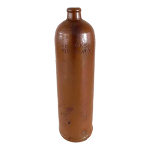 19th Century J. H. Henkes Stoneware Pottery Bottle