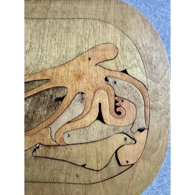 Vintage Danese Enzo Mari Style Pesce Puzzle Wood Education Tool Desk Game Toy Sculpture Object For Sale In Las Vegas - Image 6 of 15