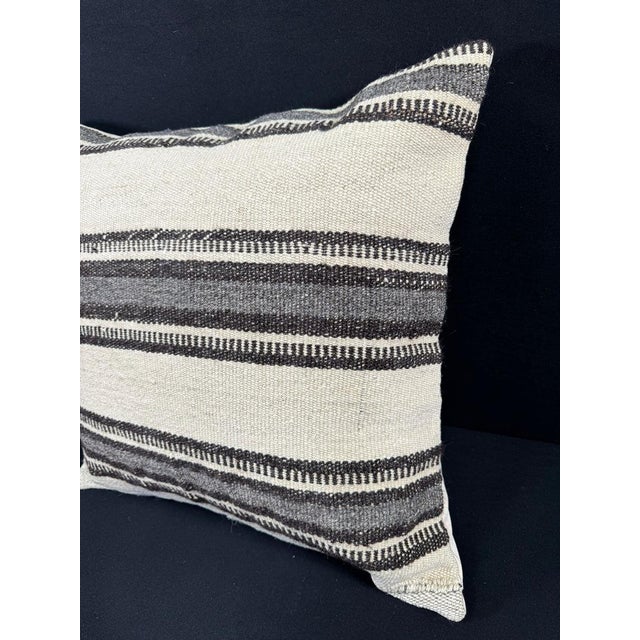 Turkish Hemp Pillow Cushion Natural Beige Gray Pillow Cushion Cover 24"x24" #30386 Enhance your home decor with our Kilim...