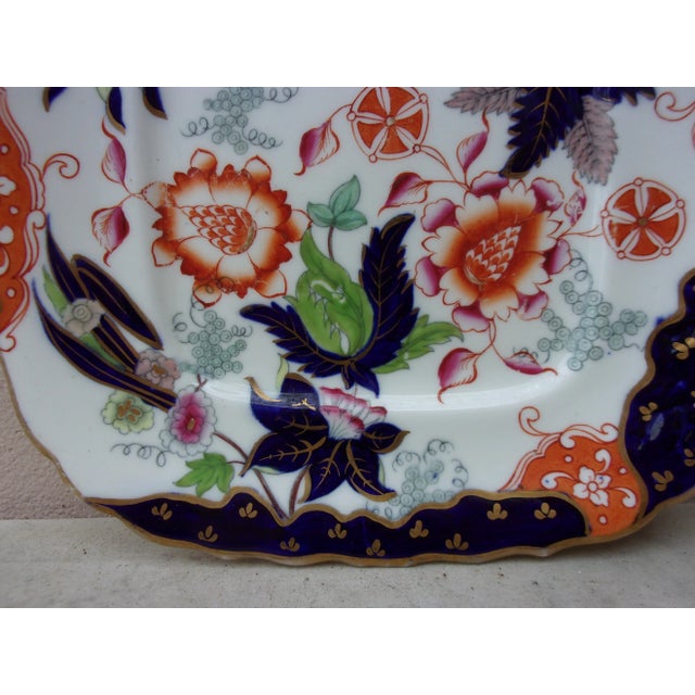 Late 19th Century C.1890 English Ironstone Chinoiserie Platter For Sale - Image 5 of 7