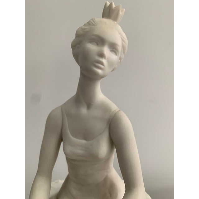 Cybis Ballerina "On-Cue" Bisque Figurine on Wooden Base For Sale In Philadelphia - Image 6 of 13
