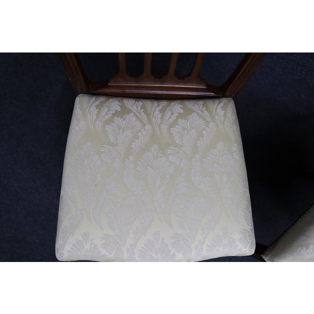 Wood Pair of John Widdicomb Chippendale Style Mahogany Dining Chairs For Sale - Image 7 of 14