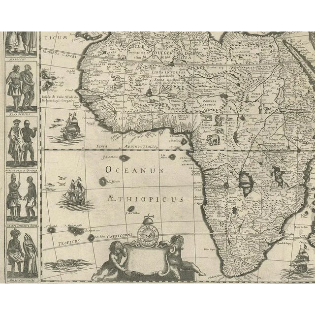 Map of Africa after Hondius, 1655 For Sale - Image 4 of 5
