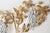Hollywood Regency Large Golden Bell Flower Pioggia Doro Wall Lamp attributed to Hans Kögl, 1970s For Sale - Image 3 of 13