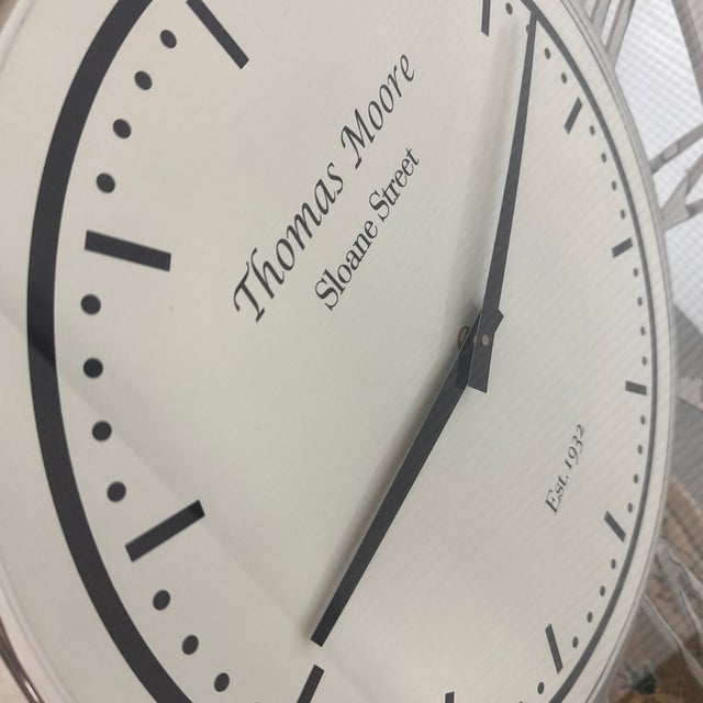 Thomas Moore Sloane Street Wall Clock For Sale - Image 9 of 11