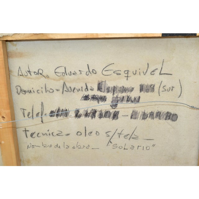 Eduardo Esquivel Solario (Solarium) Acrylic Paint Framed Wall Art 2005 Signed For Sale - Image 11 of 13